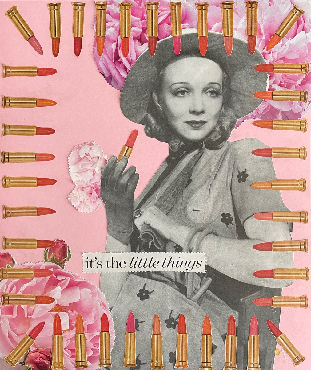 gigilcreative's tweet photo. It's the Little Things 🩷 

handmade collage made with vintage pieces https://t.co/dGz8MHG4h7