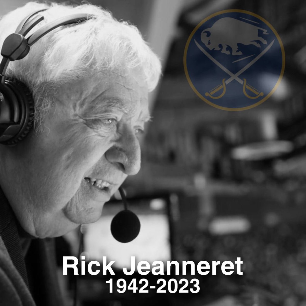 BuiltInBuffalo_'s tweet photo. RJ was the voice of the Buffalo Sabres. 

The world lost an incredible person tonight. 

Thank you RJ! You will always be the best to ever do it! 

#LetsGoBuffalo https://t.co/OHukDCpobn