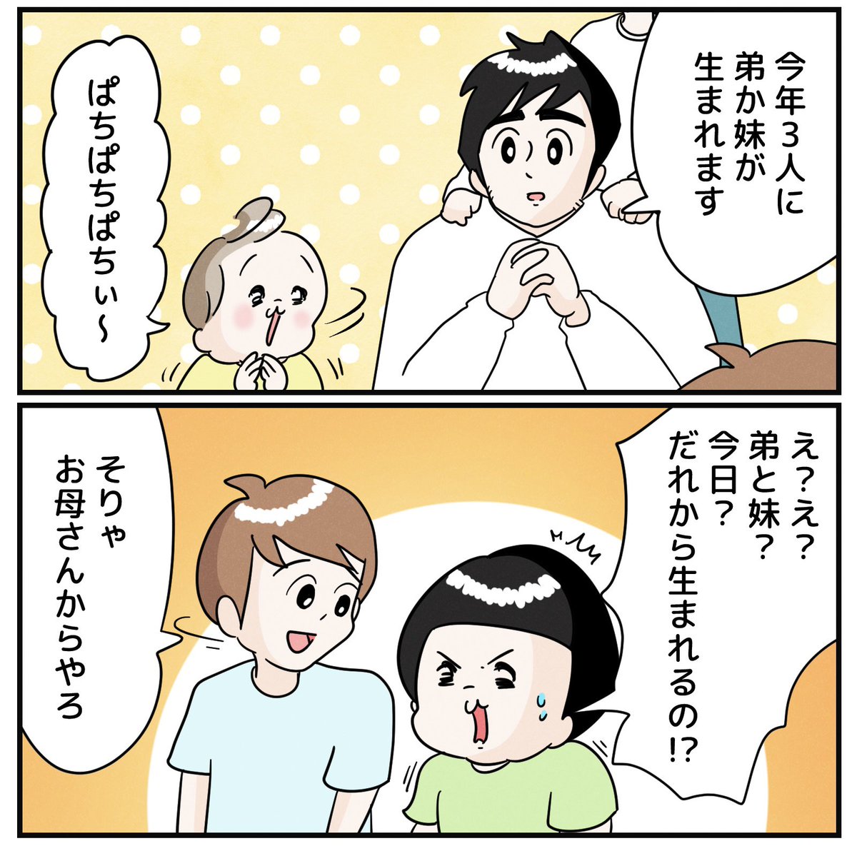 3兄弟に伝えた時の反応 2/3 