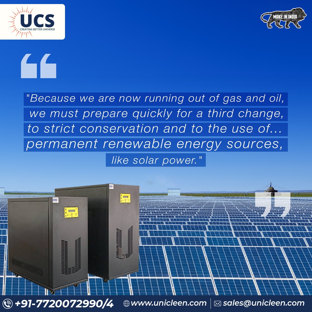 unicleen's tweet image. Fossil Fuels are exhausting, switch to renewable energy now! 

Call us: +91-7720072990/4
Mail Us: sale@unicleen.com
Website: unicleen.com 

#solarpower #unicleen #solarenergy #onlineinverter #greenenergy
#unicleensolution #sustainableliving #inverter #solarinverter