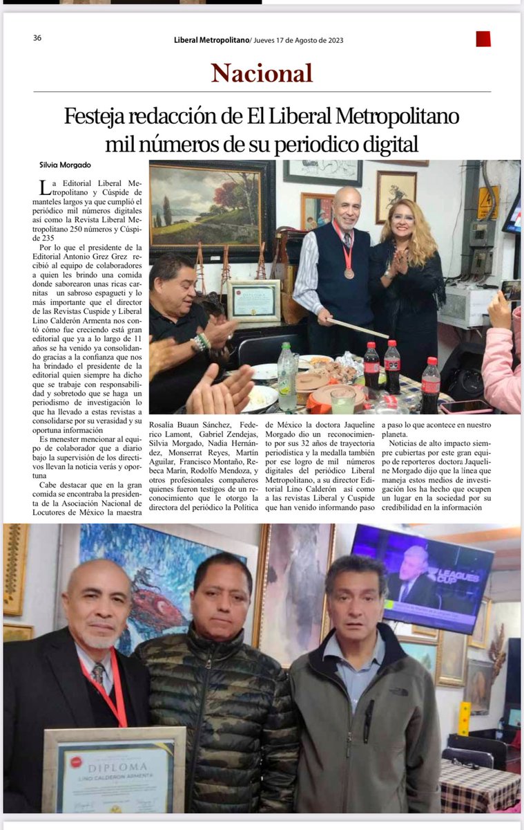 PoderCiudadTV's tweet image. MUCHAS FELICIDADES 
LIBERAL METROPOLITANO
👏👏👏👏🎊🎉🎂🥂🍻 

El equipo de Poder Ciudadano TV 👊👊felicita a nuestros amigos de @Liberalmetro 📰📔por sus primeros 1️⃣0️⃣0️⃣0️⃣ números 😱😱😱

Reconociendo el gran esfuerzo periodístico, calidad y trabajo de todo su equipo ✨✨