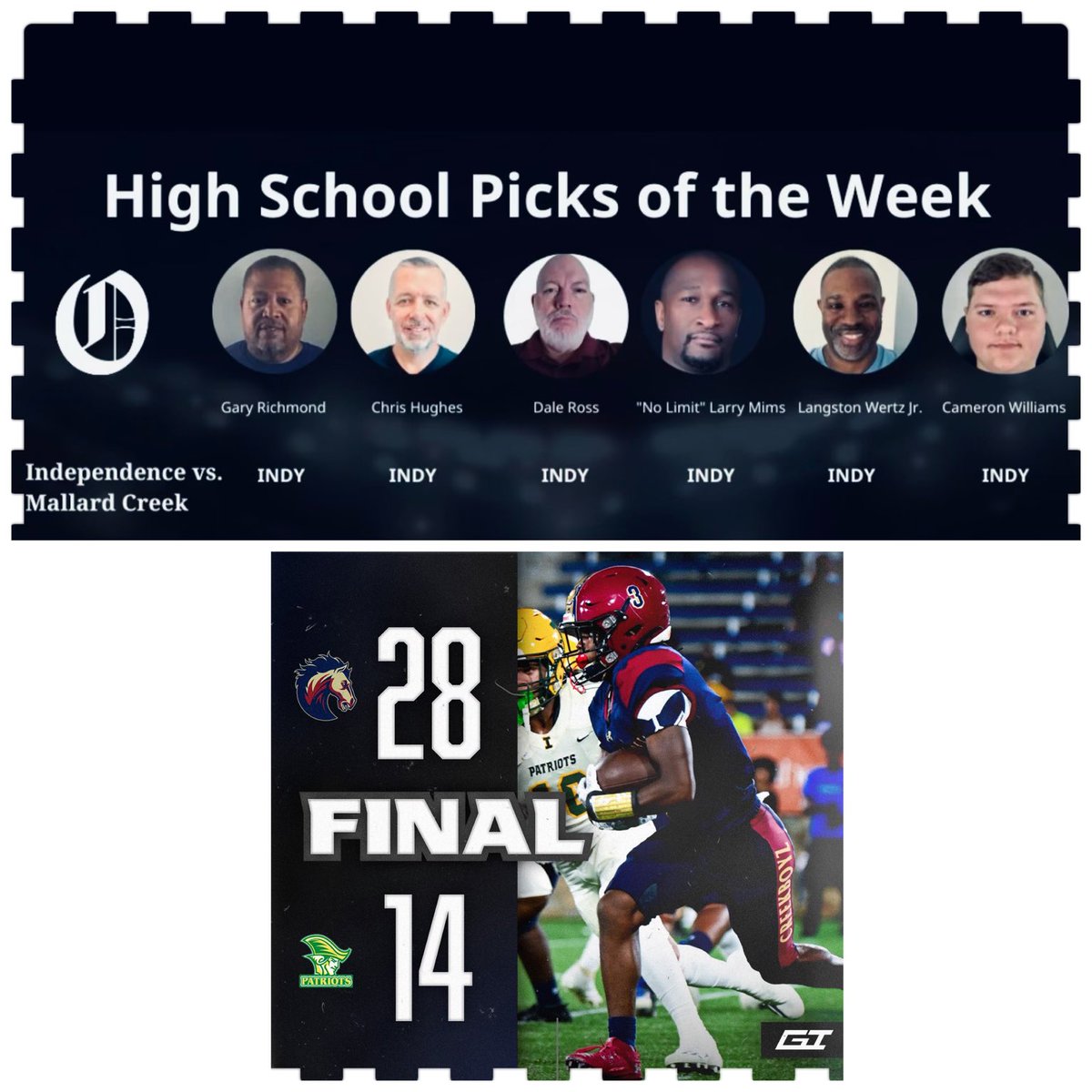 How it started! How it ended 🤷🏾‍♂️ ⁦<a href="/Creek_AP/">Mallard Creek Athletic Performance</a>⁩ ⁦<a href="/ToCreek/">WELCOME TO THE CREEK (Mallard Creek Football)</a>⁩ ⁦<a href="/CoachKTinsley/">Kennedy Tinsley</a>⁩ #Creekboyz Thanks for the Love Guys. ❤️👍🏾