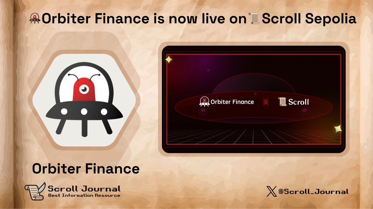 Scroll_Journal's tweet image. 🔥BREAKING NEWS 🔥

👉 @Orbiter_Finance is now live on @Scroll_ZKP Sepolia. Now, users can bridge $ETH from Goearli to @Scroll_ZKP Sepolia Testnet

Cheers 🍻
#Scroll #ScrollEcosystem