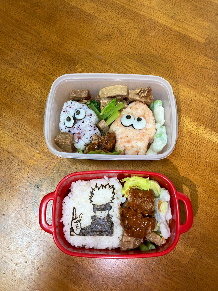 58Kenpi's tweet photo. 実家に帰省中、親孝行？と妹愛で夜通しキャラ弁作り！
果たして親孝行とは… https://t.co/n3WGN8iznJ
