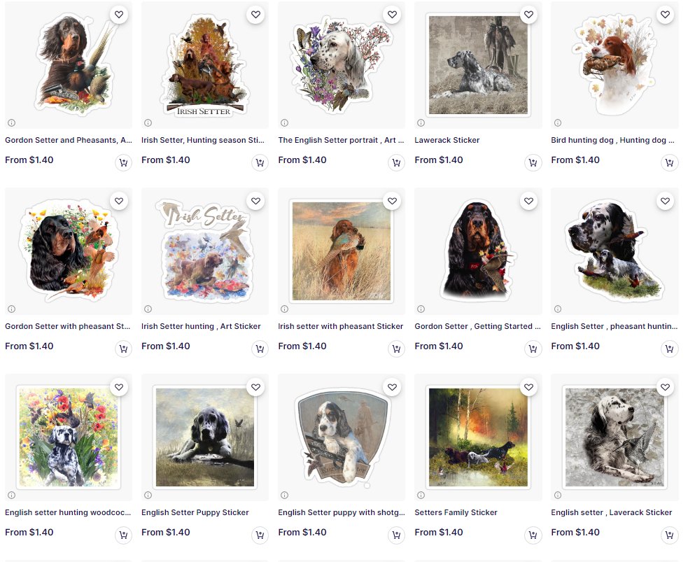 DesignedSo24526's tweet image. HOLY COW: Get 30% off literally everything
Setters Shop products 
redbubble.com/people/tammyhu…
👆🥰
#setters #setter #setterlove #englishsetter #irishsetter #setterlife #setteringles #puppylove #englishsetters #birddog #settersofig #gordonsetter