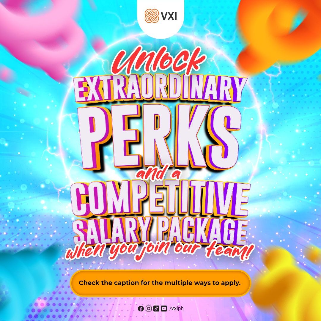 vxiph's tweet image. Explore the various application options and take the first step toward a fulfilling career with VXI today! 
 
See full details on VXI PH facebook page. 

#VXIPH #VXIFamily #HowtoApply #FYP #Callcenter #BPO