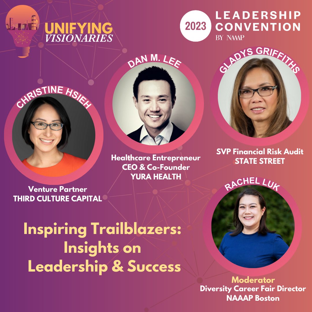 NAAAP National (@naaap) on Twitter photo Learn about venture capital 👔 healthcare 🩺 and finance 💵. We’re bringing together trailblazers: Christine Hsieh, Dan M. Lee, and Gladys Griffiths moderated by Rachel Luk at #NAAAPLC23 within the Disruptors & Innovators track!
LeadershipConvention.org
#NAAAP <a href="/StateStreet/">State Street</a> Learn about venture capital 👔 healthcare 🩺 and finance 💵. We’re bringing together trailblazers: Christine Hsieh, Dan M. Lee, and Gladys Griffiths moderated by Rachel Luk at #NAAAPLC23 within the Disruptors & Innovators track!
LeadershipConvention.org
#NAAAP <a href="/StateStreet/">State Street</a>