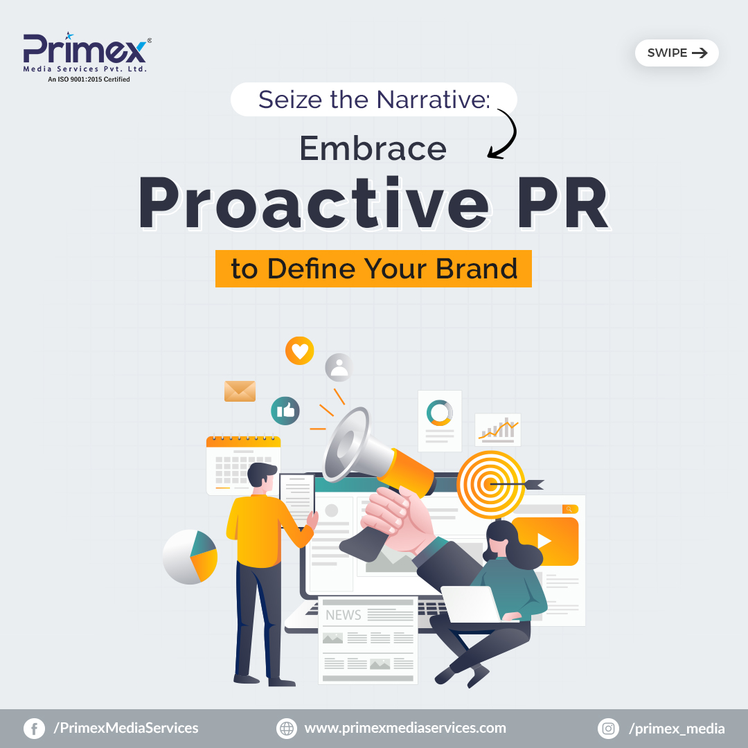 PrimexMedia's tweet photo. Join us at @PrimexMedia  and adopt a proactive PR strategy to shape your brand's narrative, engage your audience, and create a lasting impression.🎯

For more details, 📞 Contact us at +91 8306930007

#proactivePR #defineyourbrand #brandstory 
#brandstorytelling #brandnarrative https://t.co/lrRZsctFVt