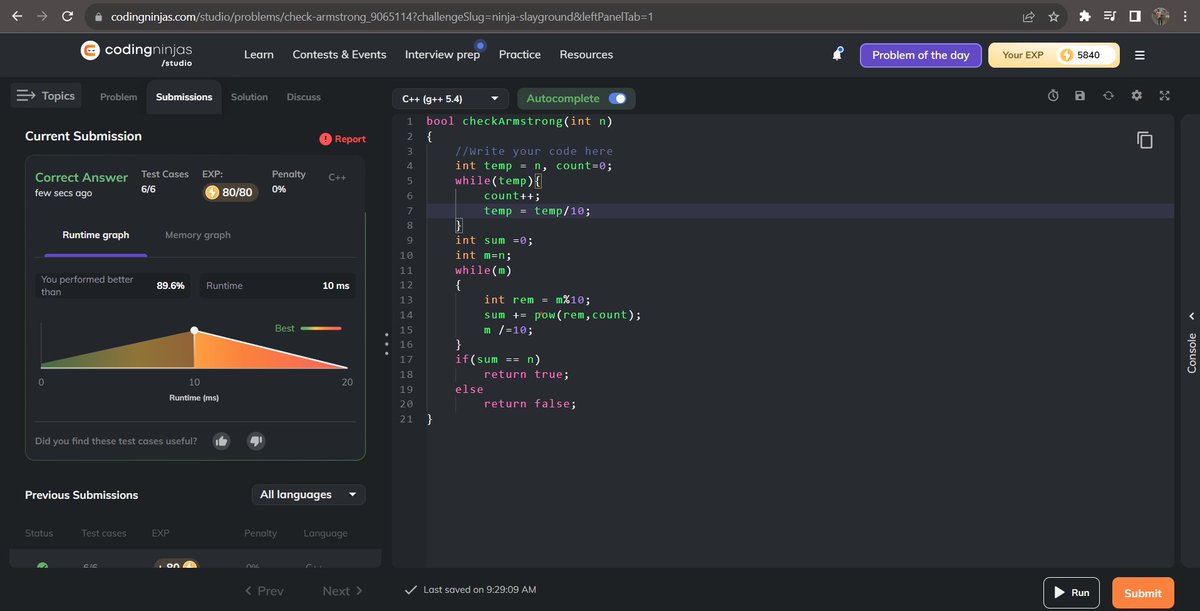 umangkumarumk's tweet photo. DAY 6 challenge Completed, #NinjaSlayground,  #CodingNinjasStudio .
@CodingNinjasOff

@drinkslaycoffee https://t.co/pvfsdIu49p