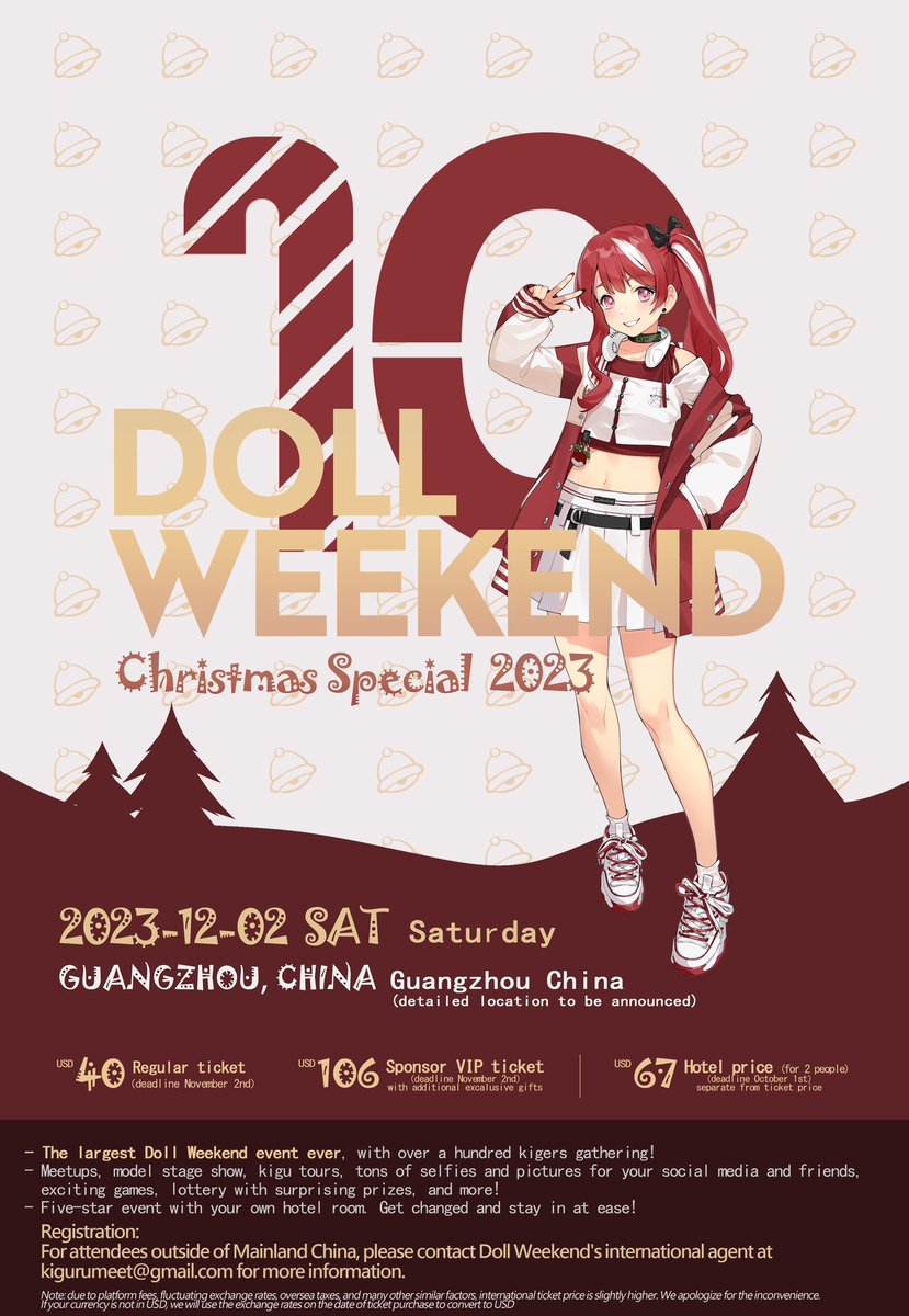 世界中の着ぐるみさんDoll Weekend 10で一緒に遊ぶことを歓迎します～海外チケット購入代行@kigurumeet

Doll Weekend 10 welcomes all kigurumi players around the world to join us for the fun! 
Oversea ticketing agent: @kigurumeet