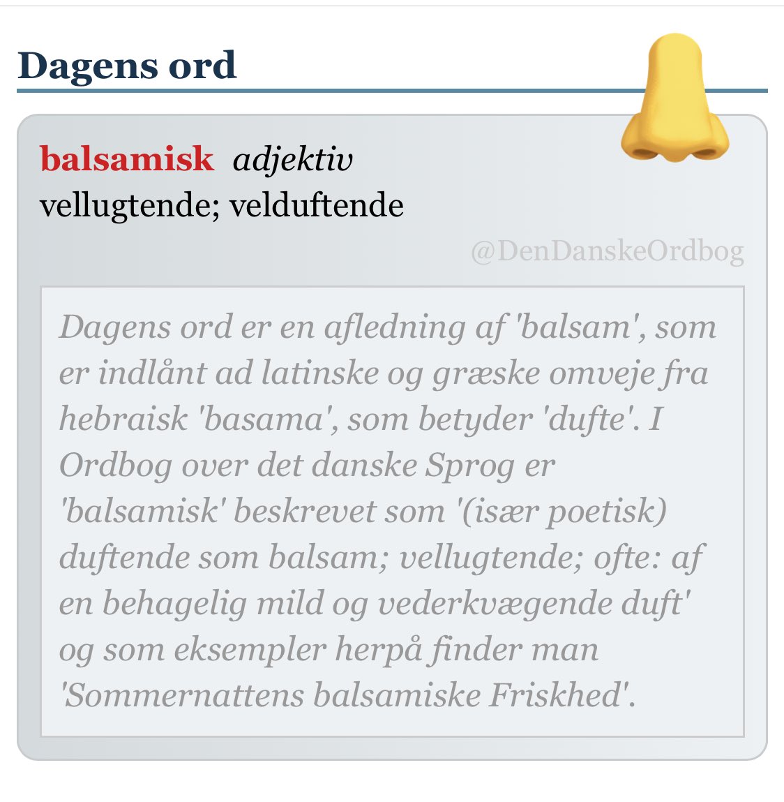 DenDanskeOrdbog's tweet photo. #vellugt #hebraisk #etymologi #dksprog #dagensord
https://t.co/vnqhv6UJIl https://t.co/Q4qepipKUh