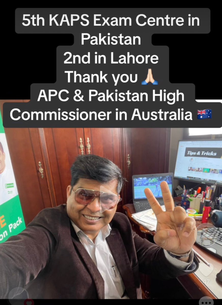 AhmedAliKhan93's tweet photo. Thank you to High commissioner and APC.
@AusPharmCouncil @AusHCPak @Zhchaudhri @Bronslemans @ericasainsbury @GlenysWilkinson @KirstiGalbraith @irfanhashmiAUS Thx a-lot for opening 5th new KAPS exam center in Pakistan. Requesting  2 more exam centre to match demand of KAPS seats😃 https://t.co/QN3bFT0VI4