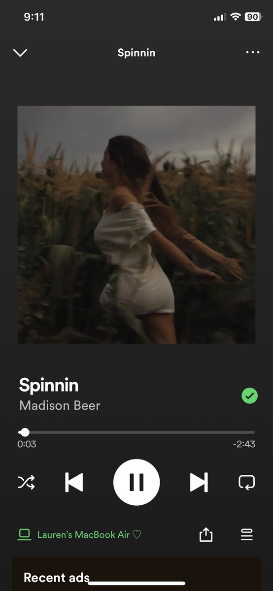 notearstaylena's tweet image. this song is so good ily so much mads 🥹 @madisonbeer @madisonbeerhq #spinnin #spinninreaction