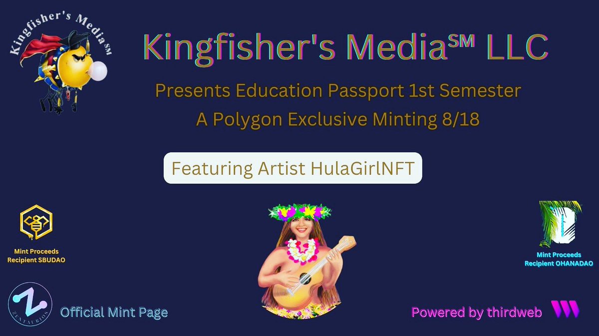 KMLLCW3's tweet photo. ✨✨✨#MediaHost Alert 🎥 🎙️ ✨✨✨
Kingfisher’s Media℠ presents minting in the sanctuary exclusively on @0xPolygon @0xPolygonLabs @onPolygon_
#PurpleWave $MATIC
We have an action packed, event filled day on tap. Please join us when you can at any point in the celebration. https://t.co/9ztVLvKj76