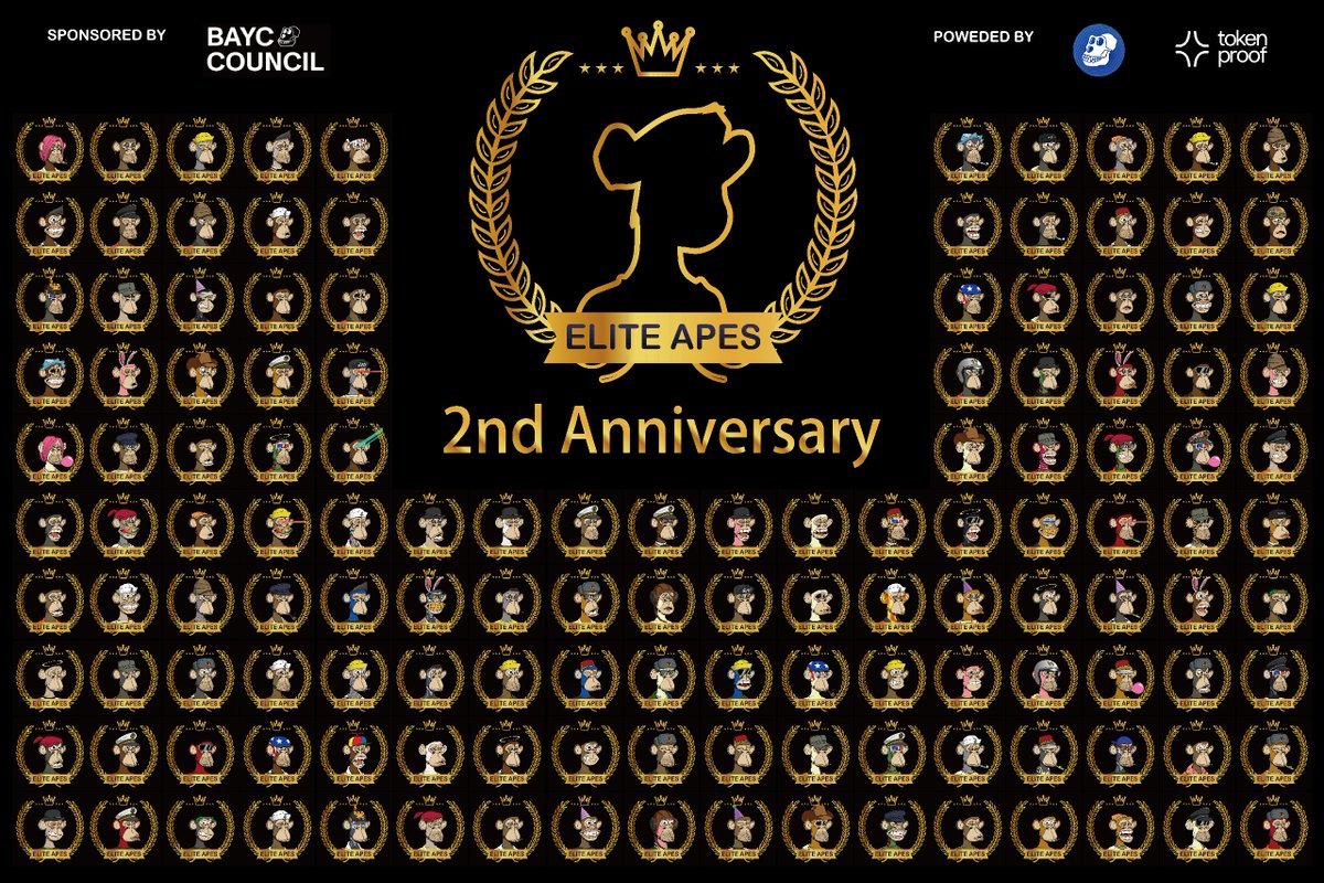 Celebrating our 2nd anniversary today.

Special thanks to @bayccouncil and @apecoin for the sponsorship.

Touched by all the warm blessing from communities and legends around the globe. Stay tuned!!

#apestogetherstrong

See all @boredapeyc family during  #apefest in HK