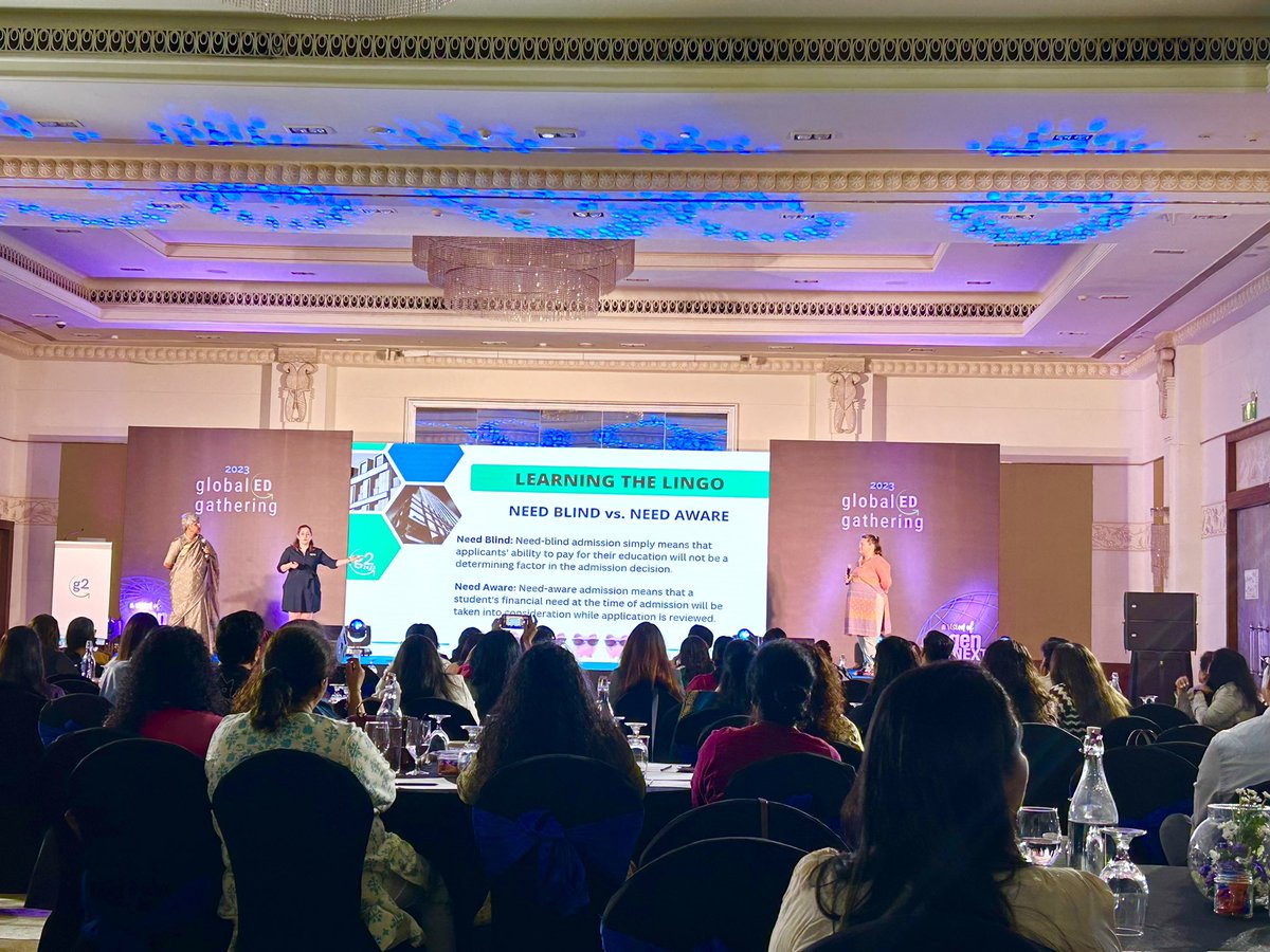 In the Counsellor/IEC track at the <a href="/gennextedu/">Gen Next Education, Inc.</a> g2 Global Gathering, the difference between Need Blind vs. Need Aware is discussed, along with other terminology and updates in college admissions. <a href="/HolaBallolla/">HolaBallolla</a> #FutureReady #globaled