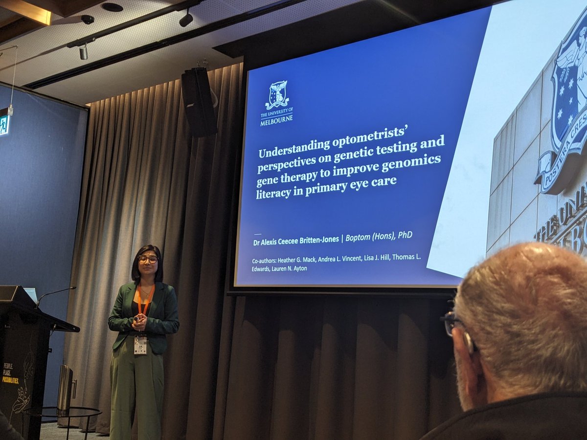 Marianne Piano (@mporthoptics) on Twitter photo <a href="/alexisceecee/">Dr Ceecee Britten-Jones</a> is presenting about the need for primary eye care professionals to be familiar with gene therapies for inherited retinal disease to better signpost people living with these diseases to exciting emerging treatments #AAAPC23 <a href="/alexisceecee/">Dr Ceecee Britten-Jones</a> is presenting about the need for primary eye care professionals to be familiar with gene therapies for inherited retinal disease to better signpost people living with these diseases to exciting emerging treatments #AAAPC23