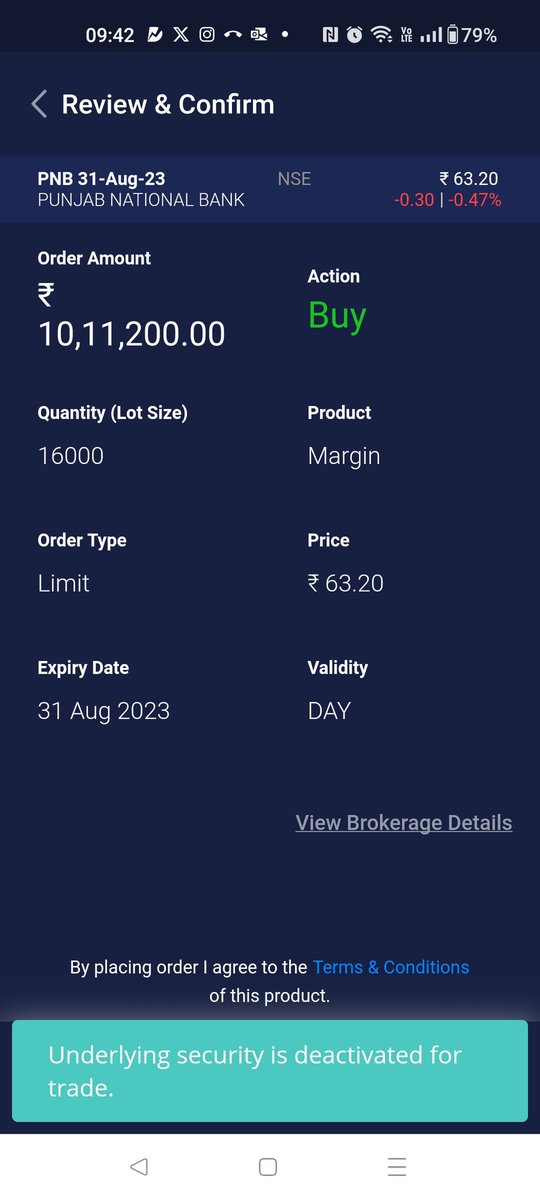 PNB FUTURE UNDER BAN TODAY FOR TRADE