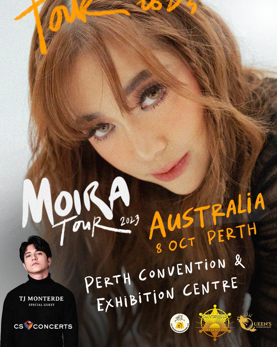 cornerstone_ofc's tweet photo. See you Perth! Let's start Moira's Australia/New Zealand leg with a bang! 🇦🇺🇳🇿
@moiradelatorre Live in Perth
October 8, 2023
Perth Convention and Exhibition Centre
Special guest: @tjmusicmonterde
For tix: https://t.co/fK6FT9cODC
#MoiraTour2023
#MoiraLiveInPerth
#CSconcerts https://t.co/4MxusCq23g