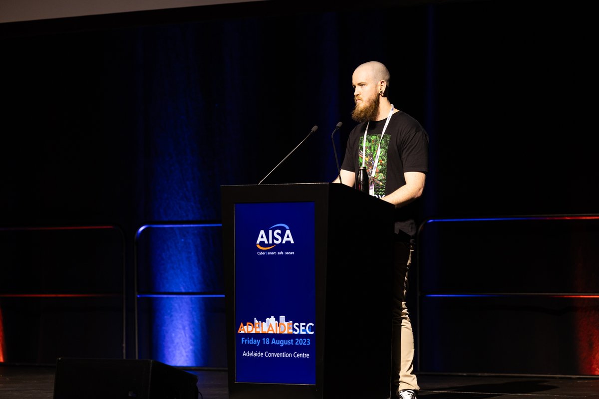 AISA_National's tweet photo. Under our Technical Security and Incidents stream today was a presentation by Marc Sleeman, Specialist - Adversary Simulation Group, CyberCX on ‘Mimikatz for show, DPAPI for pro’.
So much information and learning all in one huge day here at AdelaideSEC!
#MarcSleeman #AdelaideSEC https://t.co/Kd7P7wQD1M
