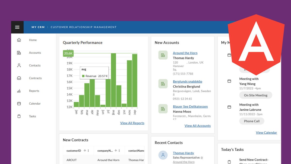 How to build a powerful CRM #AngularApp faster? ⏳ 

In this quick guide, we will demonstrate 💪 👩‍💻 how to do it with a low-code development approach, using our WYSIWYG #AppBuilder + #IgniteUI for #Angular components. 

See the steps -> bit.ly/47FCuQ6