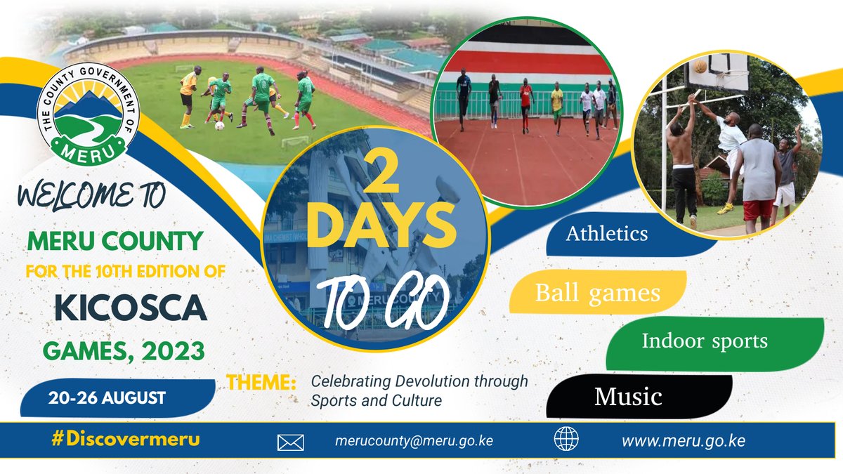 Meru_county's tweet photo. #KICOSCA2023 #MeruCounty #TembeaMeru #HomeofAdventure https://t.co/xLjXfiEToB