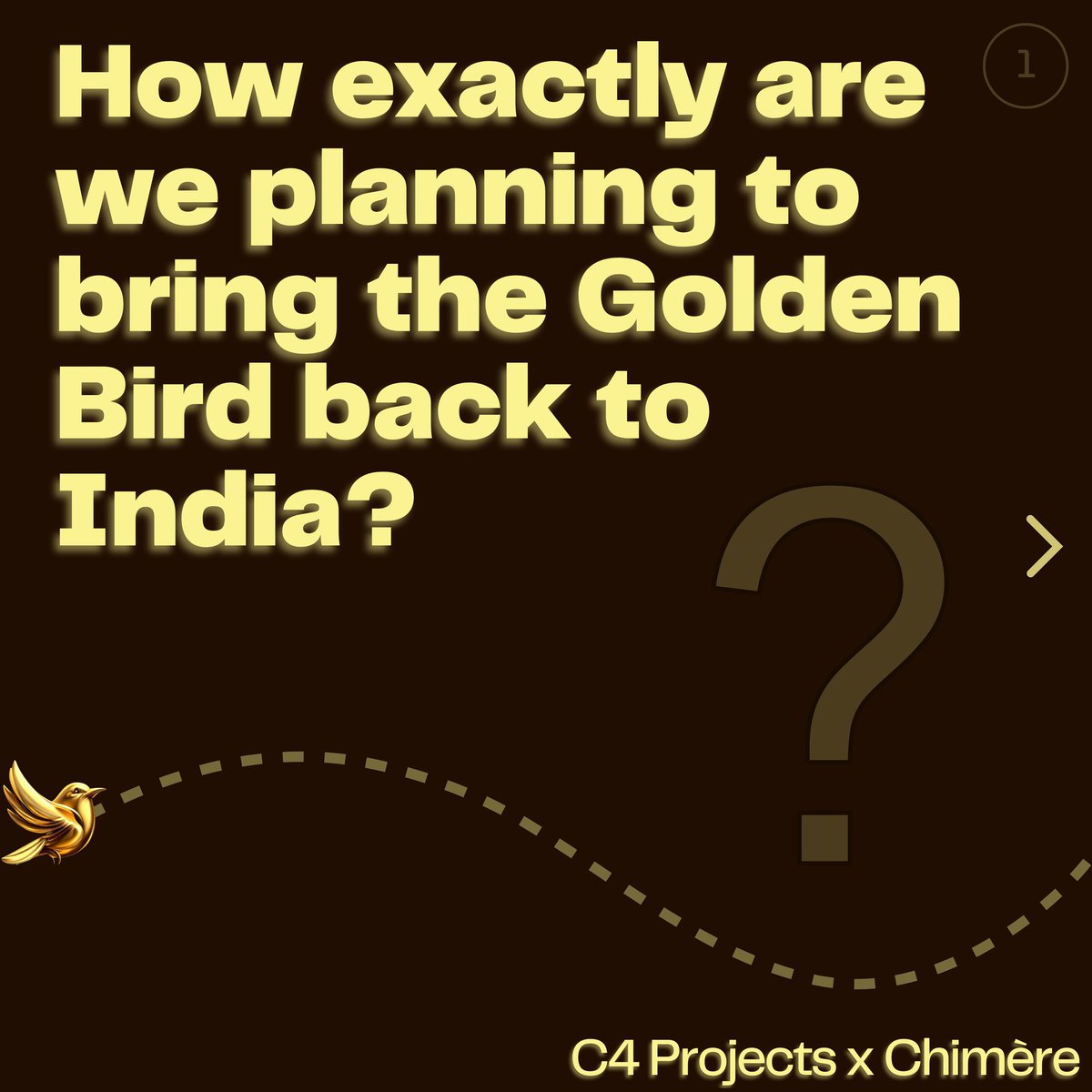 tech_c4projects's tweet photo. How exactly are we planning to bring the Golden Bird back to India? https://t.co/7LgHbUqQot