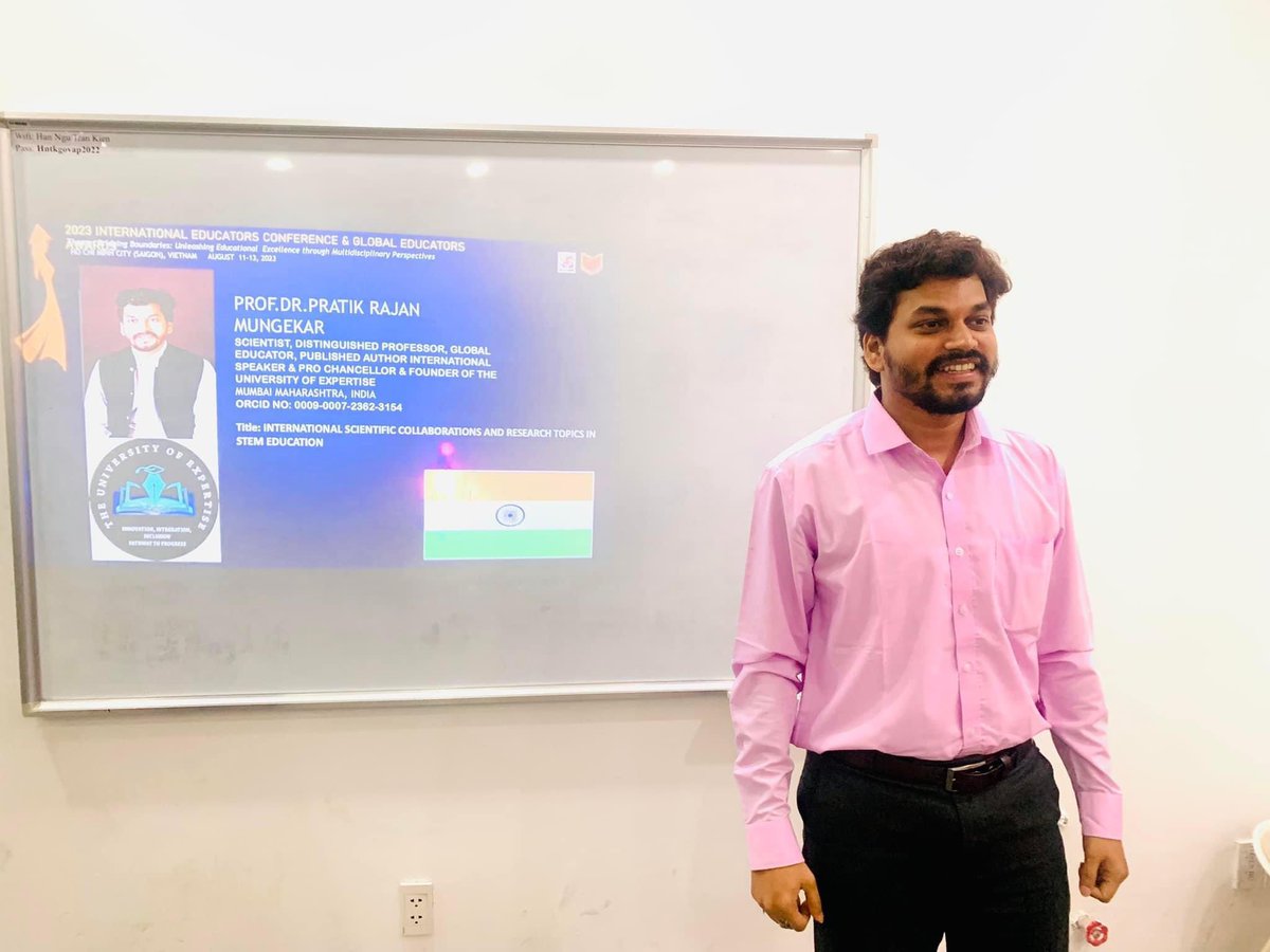 PratikMungekar3's tweet photo. #representedindia #hochiminhcity #vietnam #day2
In Ho Chi Minh City, Vietnam, during the International Educators Conference, I delivered a research study on STEM education. It was a wonderful experience to hear what other people had to say. We had a lively debate about subjects. https://t.co/2E3G5PVOn2