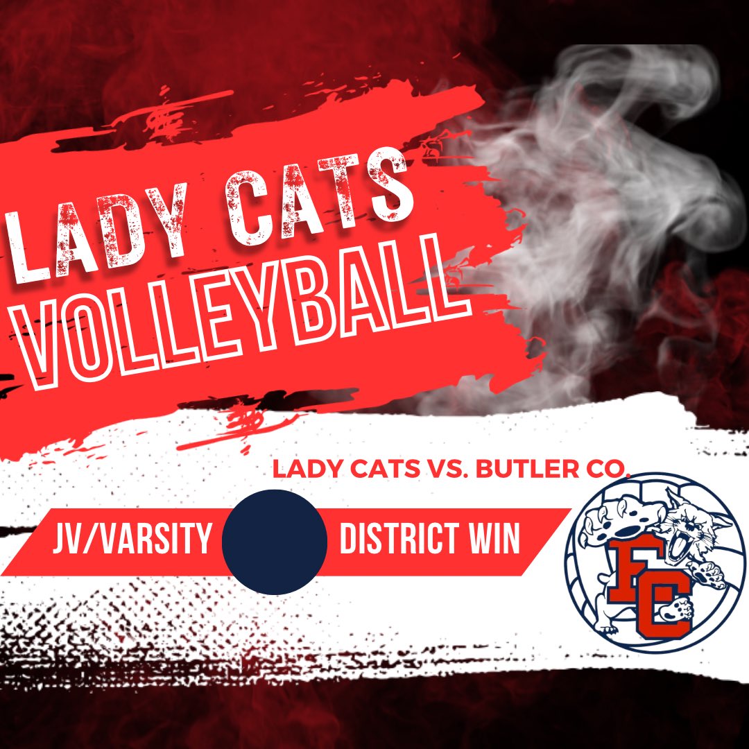 Big district win tonight. 💪🏼 Great job, Lady Cats! 🏐🐱 #ECpride #ladycats #districtwin