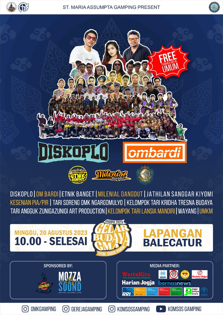 OmBardi_'s tweet photo. " KANCANE DI KLUMPUKNE AYO GOYAMG RAME RAME "
Kembali bersua lagi kawan kawan. Sampai berjumpa besok tanggal 20 Agustus 2023. Lets drink and ajojiing. https://t.co/UX3sQqtARQ