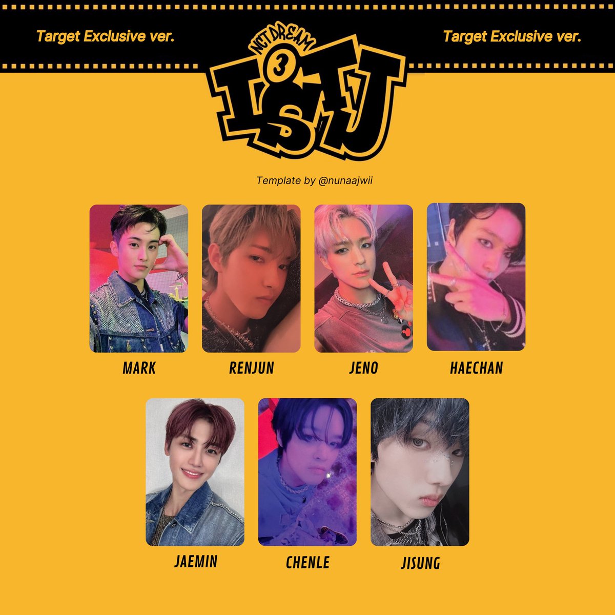 template photocard pc NCT DREAM The 3rd Album【ISTJ】Poster US