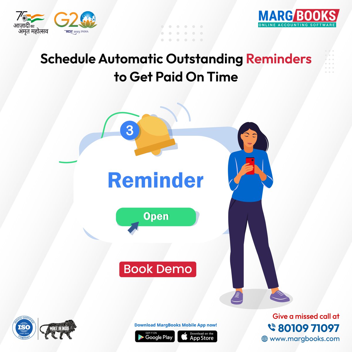 Never Miss a Payment Again! 💰 Schedule Automatic   Reminders and Get Paid on Time 📅💸 
 
    To Book Demo, Give a missed call at 9999999364 
 
    Or visit margerp.com 
 
    #PaymentReminders #DigitalPayments #MargERP #Marg #MargGroup   #MargBooks