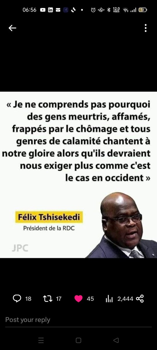 KongoBololo2's tweet photo. Il lui arrive de dire la vérité sans y penser. #RDC. https://t.co/B83DjJgqmm