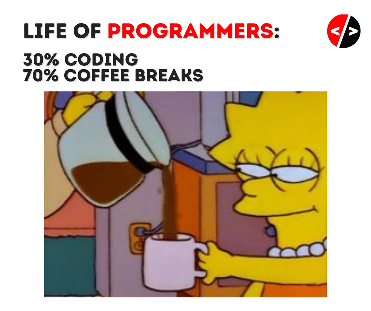 onecodecamp's tweet image. Coffee addiction is real.

#CodingProblems #relatable #programmerlife #programmer