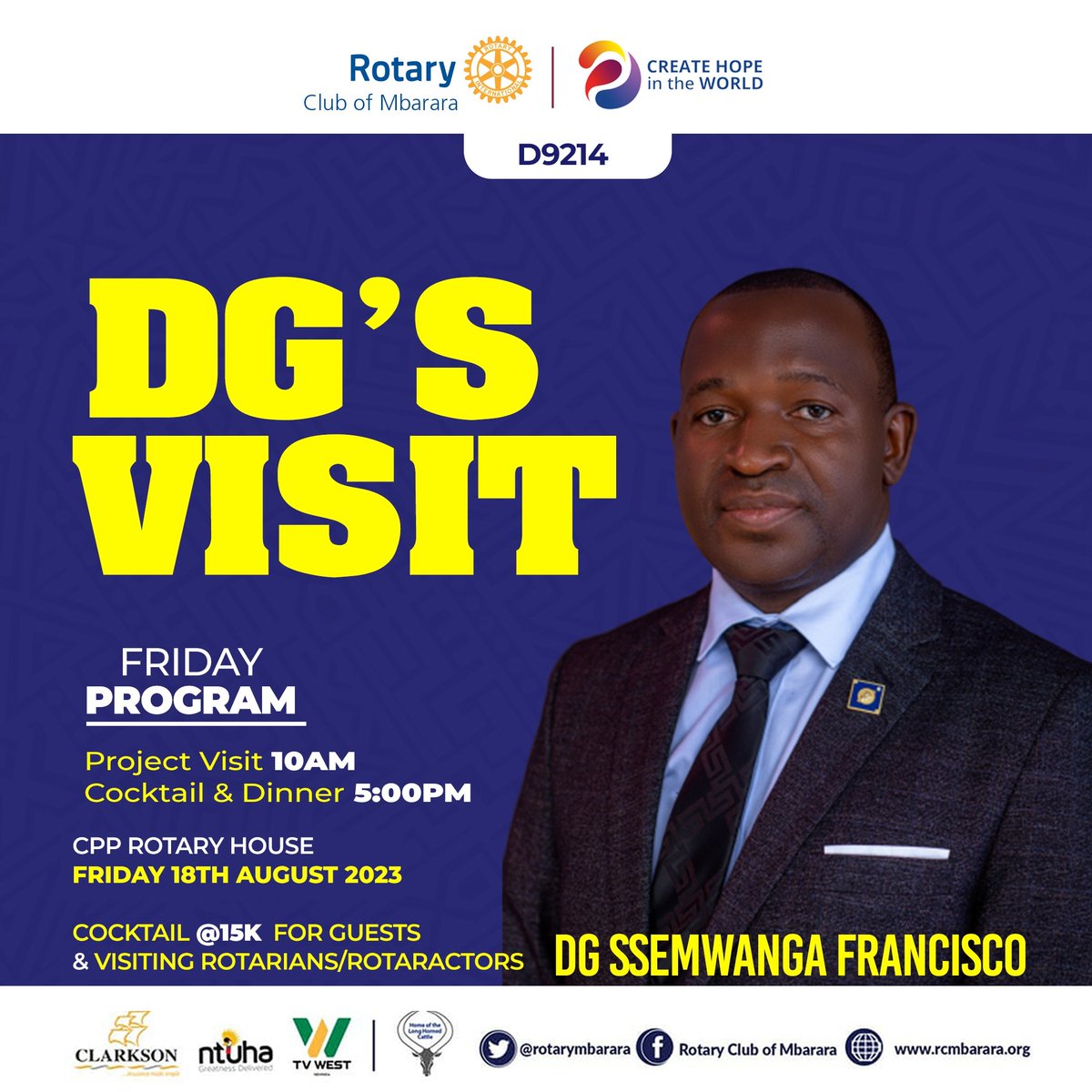 RctMcbRanchers's tweet image. Today, we host the DG @SsemwangaFranc2 with @RotaryMbarara at #RwarirePrimarySchool in Mbarara as we #CreateHope in the lives of the learners , join us @Rukundo10 @RotaryRanchers @rct_must @RCibanda @RCMbararaEast