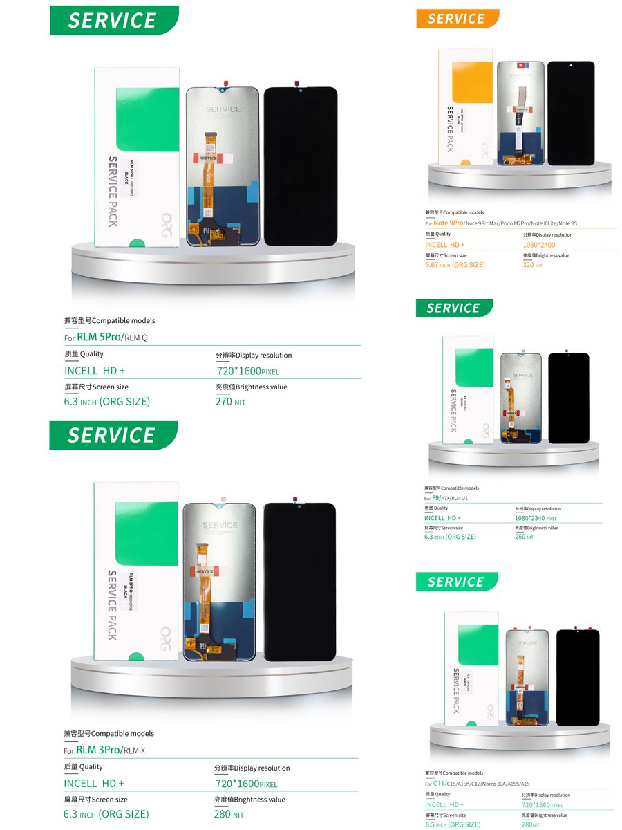 FlycdiS82262's tweet image. FLYCDI C11/C15/A16K/C12/Narzo30A/A15S/A15
Note 9Pro/Note 9ProMax/Poco M2Pro/Note lLite/Note 9S
RLM 3Pro/RLM X
RLM 5Pro/RLM Q
F9/A7X/RLM U1
We got high quality/medium/Normal/product
More details in whats app or wechat
+86 17744968352
#combo #lcd #Servicepack #accessories