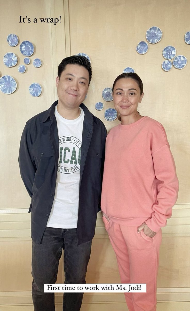 singlesforjodi's tweet photo. "It's a wrap. First time to work with Ms.Jodi!" 🩷

📸: bogasy IG Story | #JodiStaMaria https://t.co/VWH4iwfQNI