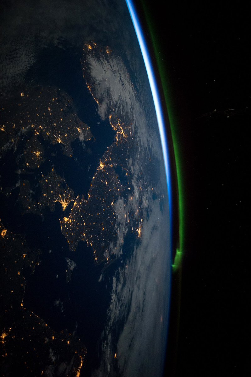 Scandinavia at night from the ISS