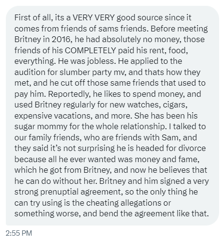 andychester_'s tweet photo. People divorce every day. They just divorced. But I always thought that Sam Asghari’s not good for Britney https://t.co/iM9kOs1lNe