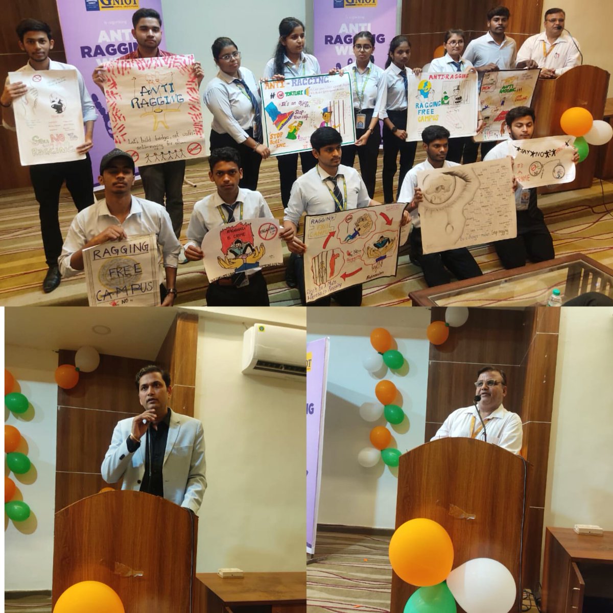 GNIOTCollege's tweet photo. 🏫GNIOT(ENGG. INSTITUTE) #AntiRagging committee today organised a #PosterMaking activity participated by B. Tech first year students under the AntiRagging week celebrations from 12 aug to 18aug 2023🎉🖼️
#GNIOT #CreatingSafeSpaces #InspiringPosterMaking #CampusUnity https://t.co/1r9fFkIhNU