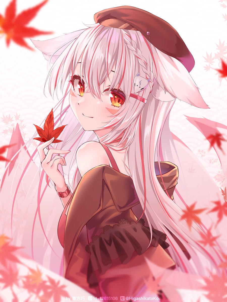 HigashikataKou's tweet photo. 感謝 區子文 的委託!!
以秋天為主題畫了稲荷ゆりあさん🍁
#yuriaart https://t.co/5uOMffAhnZ