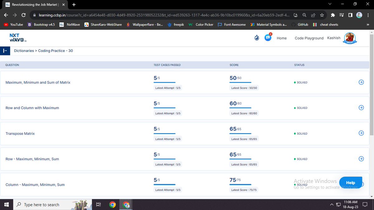 Kashish120303's tweet image. I extend my greetings to all of you!  ☺

As part of #week12, I will complete Coding Practice - 30
@nxtwave_tech @rahulattuluri Sir @sashankreddy07 Sir
#Fullstackdeveloper #ProgrammingMaster #coding #code #coder #codingpractices
