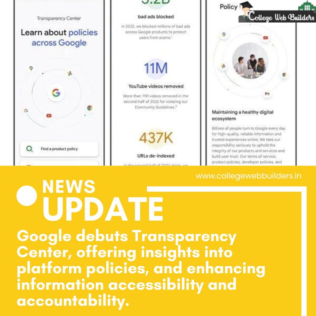 News Update🔔📄
collegewebbuilders.in
+1.202.421-5747
#collegewebbuilders #newsupdate #GoogleTransparency #PolicyInsights #AccountabilityMatters #DigitalTransparency #DataAccountability #GoogleUpdates #itservice