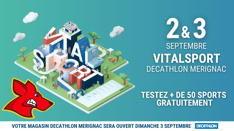 EVENEMENT DE RENTRÉE!
Venez retrouver les Kangs au VITALSPORT de Mérignac!
Let's go Kangs!