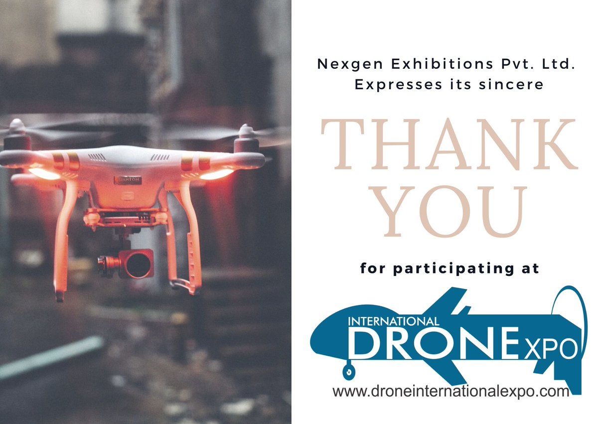 Thank you all for making #DroneInternationalExpo 2023 a huge success !
We would  like to thank our Exhibitors, Visitors, and Supporting partners for being a part of this glorious event.
Looking forward to welcome you again in our next edition !

#drone #drones #uav #droneexpo