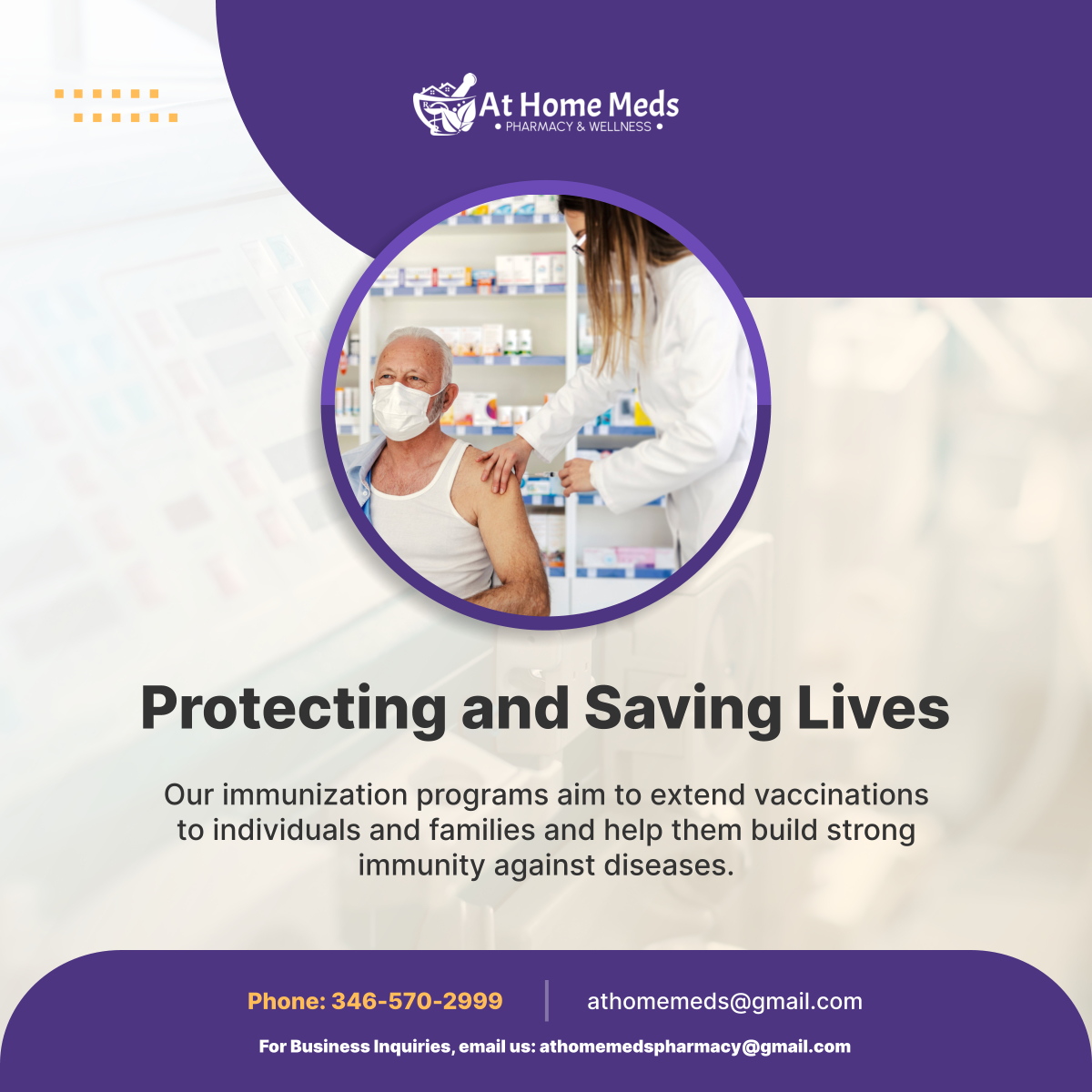 We provide education and awareness on the life-saving powers of vaccines and their role in maintaining good health.

#ProtectingLives #VaccinationMatters #PearlandTX #RetailPharmacy