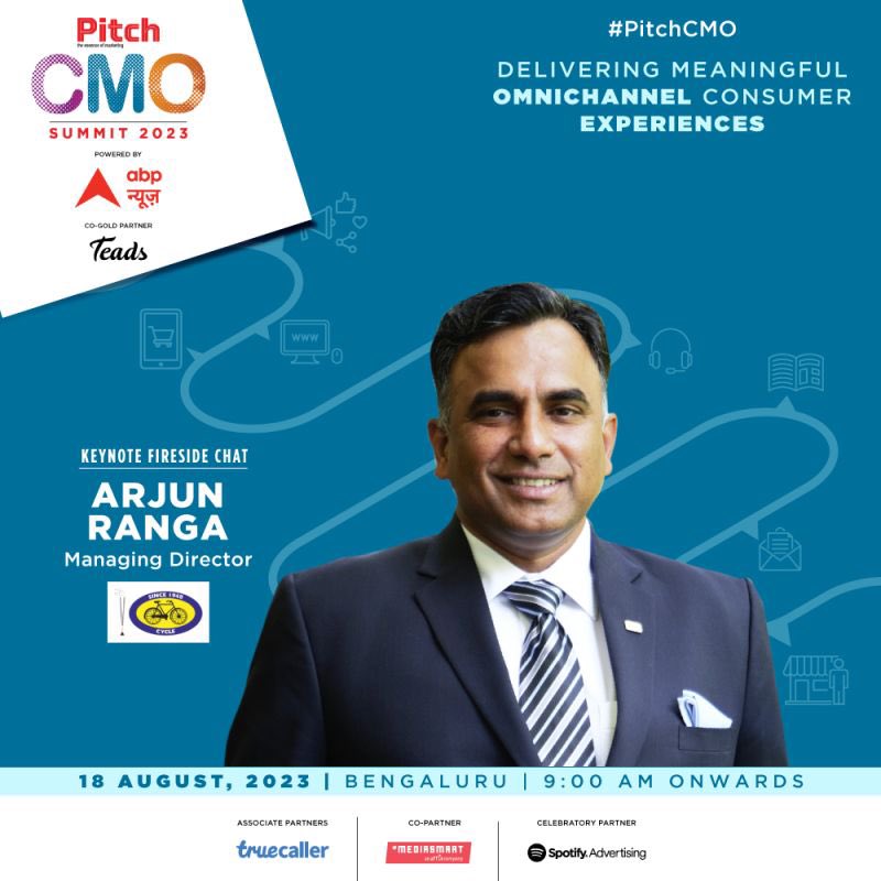 Now OnStage at @e4mtweets‘ #PitchCMO Summit 
is 
'Vaishali Verma', 
#CEO of @InitiativeWW India
Moderating 
a #FireSideChat

with 
@ArjunRanga, 
Managing Director of 'Cycle Pure Agarbathis' :- 

(#PitchCMO #MarketingAwards)
(@e4mevents)