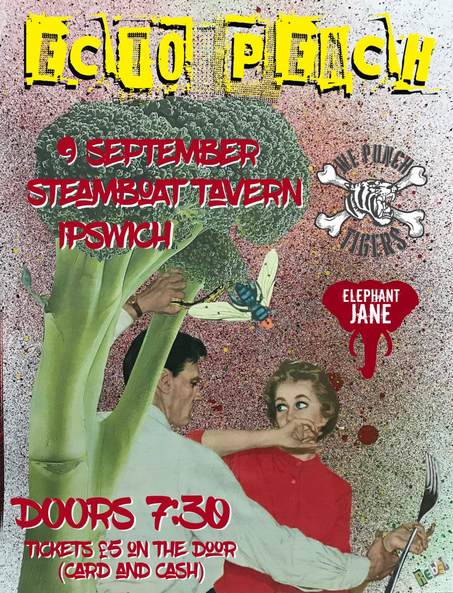 Attendance tickets are now available for our first headline for and are only £4 (+34p few by the ticketing company)

ticketsource.co.uk/ecto-peach

#MiddleAgeAngst #upthepeach #Ipswich #Postpunk #LoveToKane #indiemusic #alternative #Colchester #Suffolk #Essex
