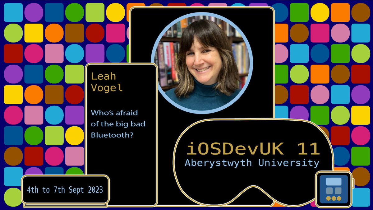 Leah Vogel (@leah_m_vogel) on Twitter photo I’m less than 3 weeks I’ll be speaking again at <a href="/IOSDEVUK/">iOSDevUK Conference</a>, which was the first in person iOS conference I ever attended, and it was magical 🤩. I’m so excited to be going again. Looking forward to another great conference! 🥳 Thank you <a href="/digidol/">Neil Taylor</a> for the lovely graphic! 🙏🏻 I’m less than 3 weeks I’ll be speaking again at <a href="/IOSDEVUK/">iOSDevUK Conference</a>, which was the first in person iOS conference I ever attended, and it was magical 🤩. I’m so excited to be going again. Looking forward to another great conference! 🥳 Thank you <a href="/digidol/">Neil Taylor</a> for the lovely graphic! 🙏🏻