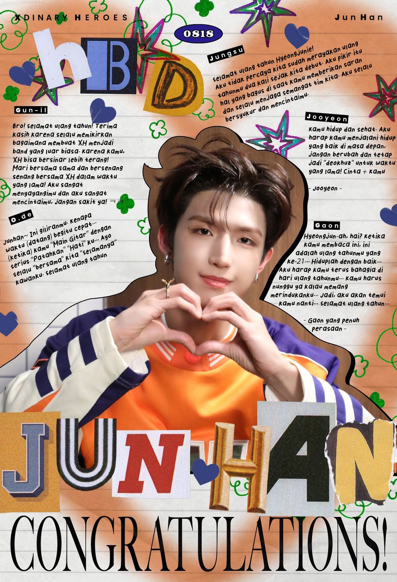 XH_Indonesia's tweet photo. [TRANSLATION]

HAPPY BIRTHDAY Jun Han
Indonesia Translation

#HappyJunHanDay
#형준이가_준_한_여름의_행복
#BunnyRockstarJunHanDay
#XdinaryHereos #엑스디너리히어로즈  
@XH_official https://t.co/fMCGyP7gNq